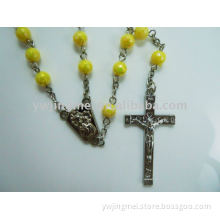 Shining Plastic beads Rosary holy cross rosary